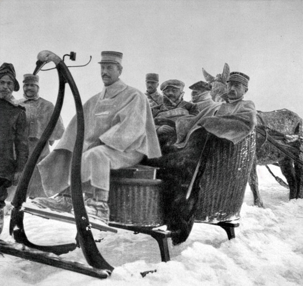 Première Guerre Mondiale. Dans les Vosges, voyage de M. Millerand, ministre de de la guerre
