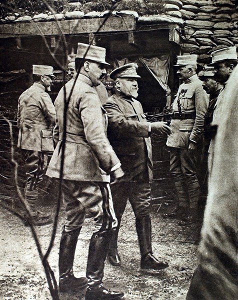 French President Poincare in the Somme