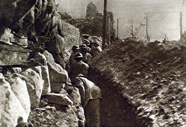 French troops retrenched in Biaches since July 7, 1916
