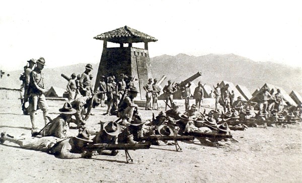 An American regiment training in Cuba, 1918