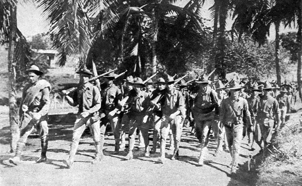 An American regiment training in Cuba