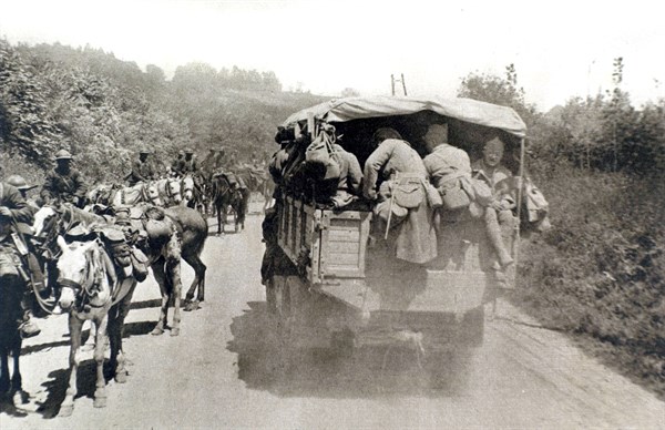 To the northwest of Soissons during the German offensive, 1918