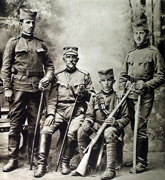 World War I. A Serb veteran who took part in seven wars (1915)