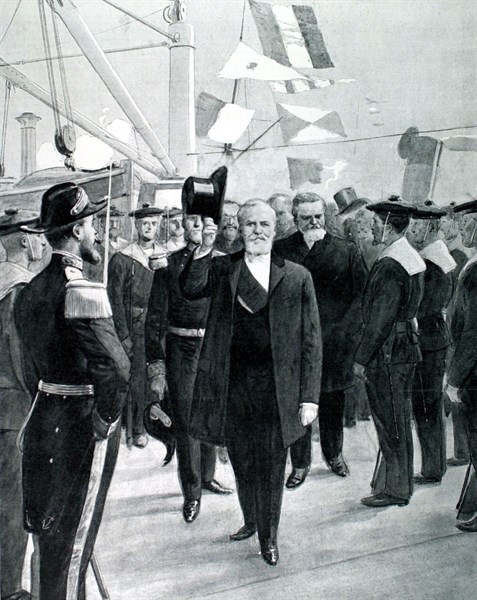 President Loubet embarking for Algeria aboard the cruiser "Jeanne-d'Arc" (1903)