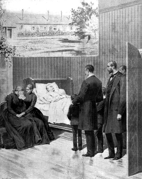 At home in Garches, Pasteur on his deathbed (1895)