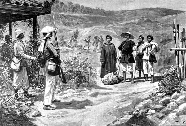 A quarantine line on the Tonkinese border (1897)