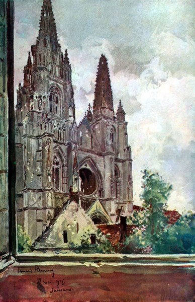 Flameng, Soissons: ruins of Saint-Jean-des-Vignes