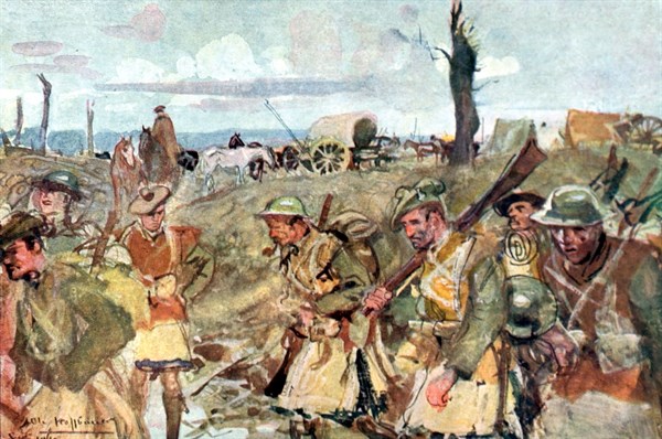 Charles Hoffbauer, dans la Somme, dans les lignes anglaises : Contalmaison