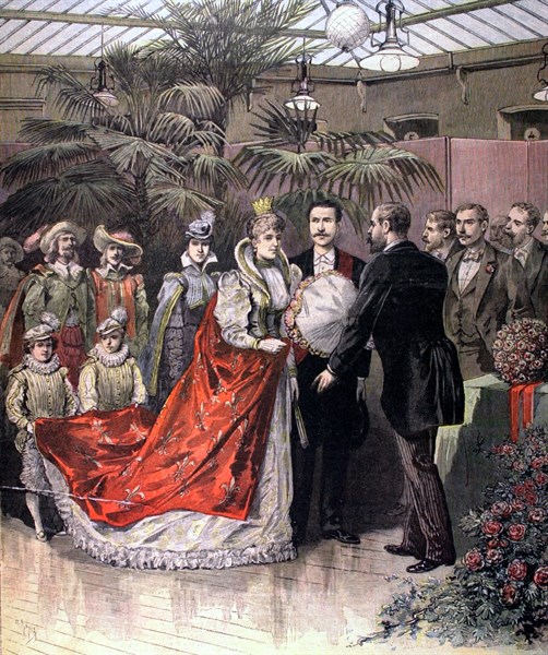 A Paris, pour la mi-carême, réception de la reine des blanchisseuses du 18 mars 1893