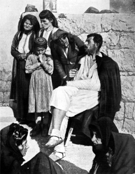 In Montenegro, at Cettigne, the only ones left after the first battles are the women, children and wounded  (1912)