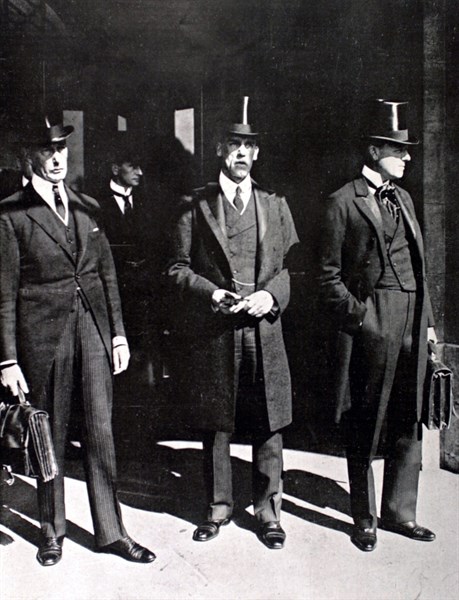 Advocates of the Crown and the British governement at the trial of war culprits in Leipzig (1921)