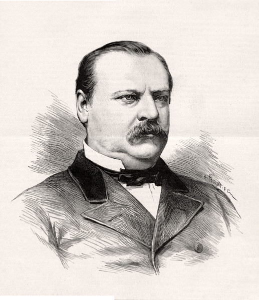 Portrait de M. Stephen Grover Cleveland,  in "Le Monde illustré" du 8 novembre 1884.