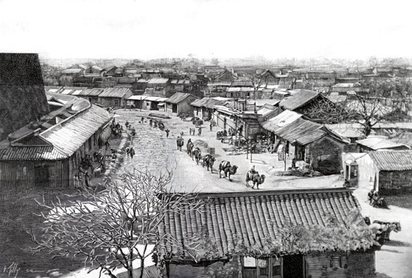 La ville chinoise de Pekin vue de la muraille, en 1900