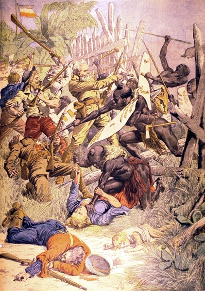 En Afrique, massacre d'une garnison allemande