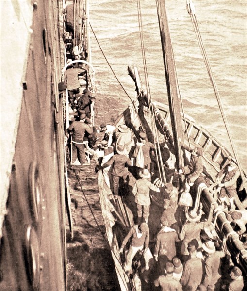 Rif War. Liberation of Spanish officers made prisoners by the natives (1923)