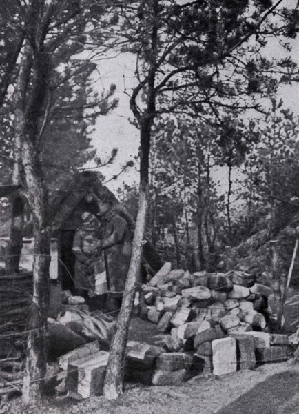 Première Guerre Mondiale. Un bureau de poste sur le front