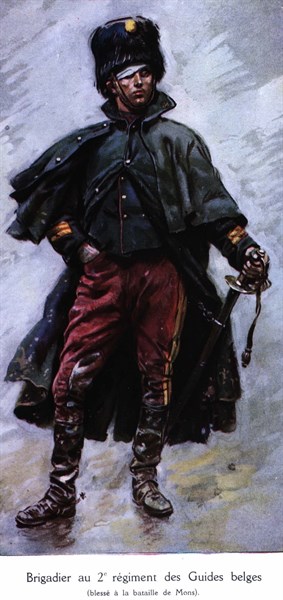 Brigadier au 2ème régiment des Guides Belges, during World War I