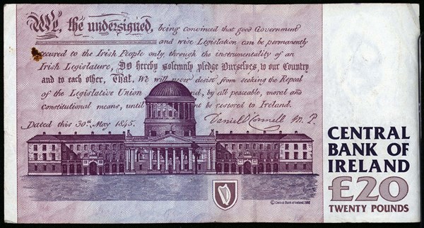 20 Irish pounds banknote