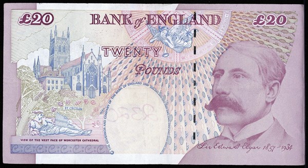 20 pounds sterling banknote