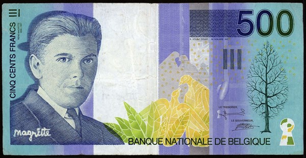 500 Belgian Francs banknote