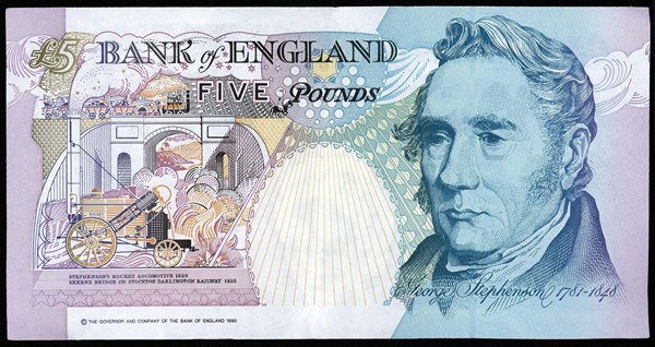 5 pounds sterling banknote