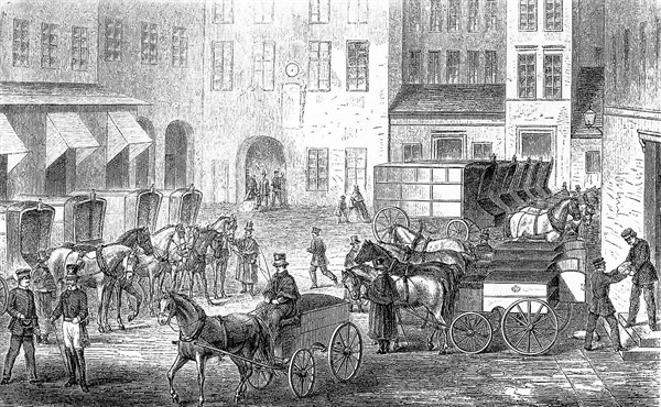 Berlin Post courtyard, 1868