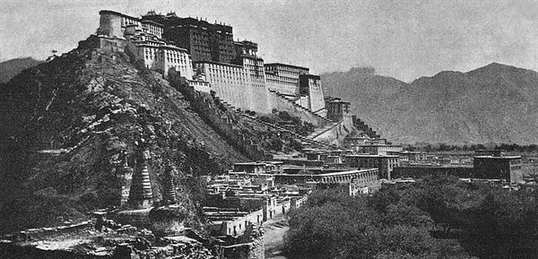 Tibet Lhasa / Signature of the British dictatorship treaty in the ancient palace.