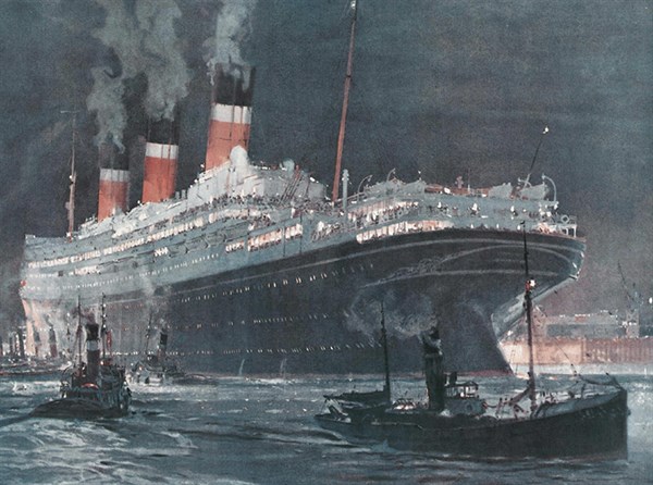 Luxury liner" Leviathan", departing from New York