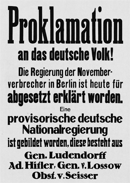 Allemagne / Munich /  Putsch des nationaux-socialistes