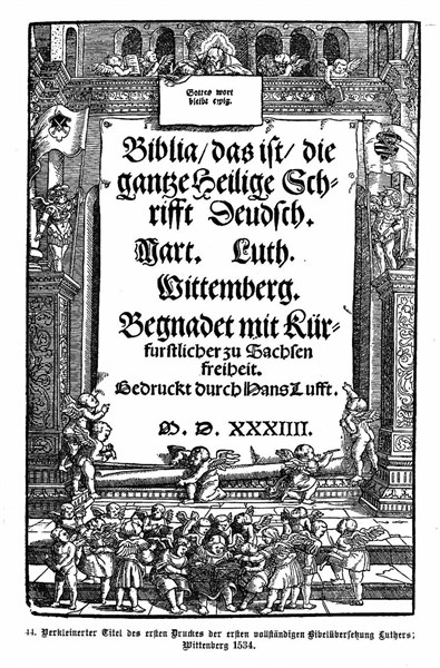 Bible translation by Martin Luther