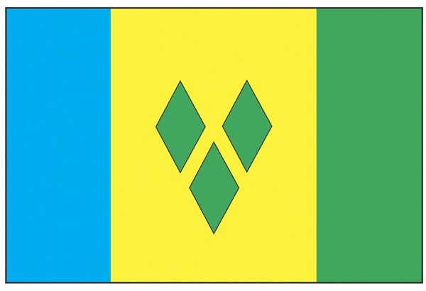 Flag of St. Vincent and the Grenadine islands