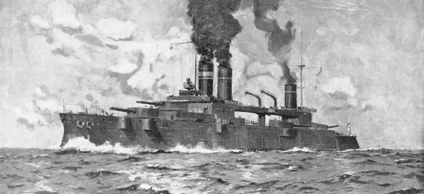 German battleship 'Bayern', launched in Wihelmshaven