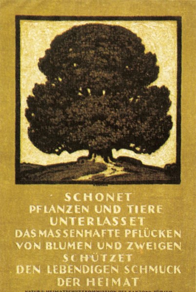 German poster for the protection of nature