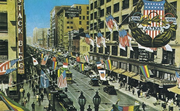 Opening of the 10th Summer Olympic Games in Los Angeles