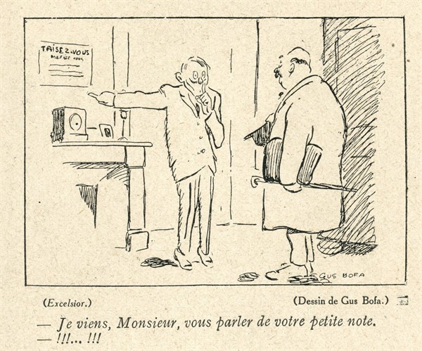 Drawing on published in La Baïonnette in 1916