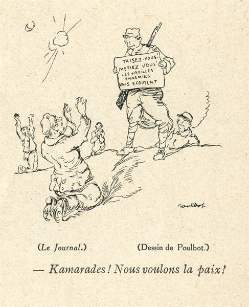 Drawing on published in La Baïonnette in 1916