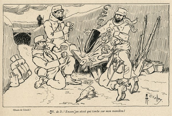 Drawing on published in La Baïonnette in 1916