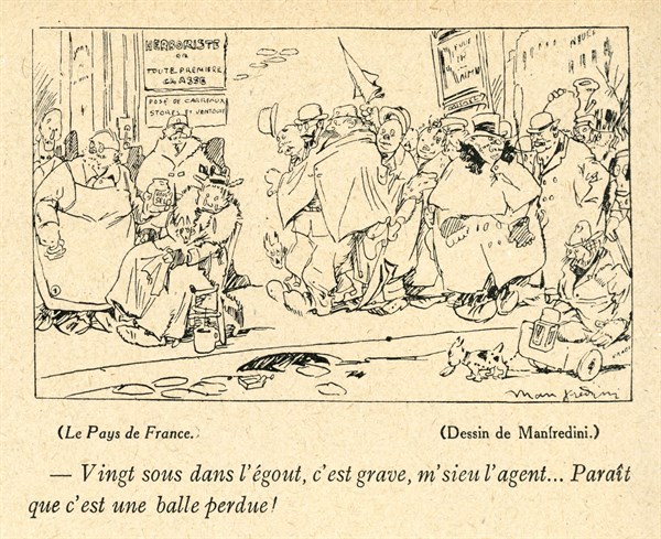 Drawing on published in La Baïonnette in 1916