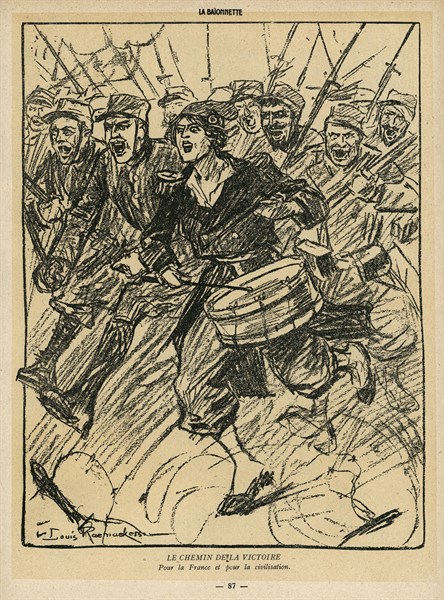 Drawing on published in La Baïonnette in 1916