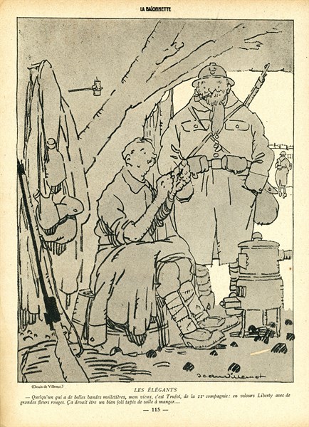 Drawing on published in La Baïonnette in 1916