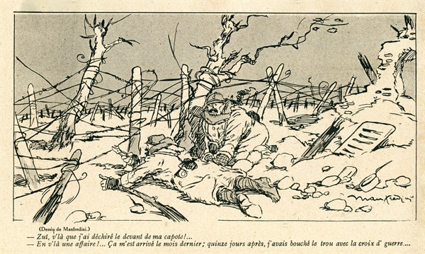 Drawing on published in La Baïonnette in 1916