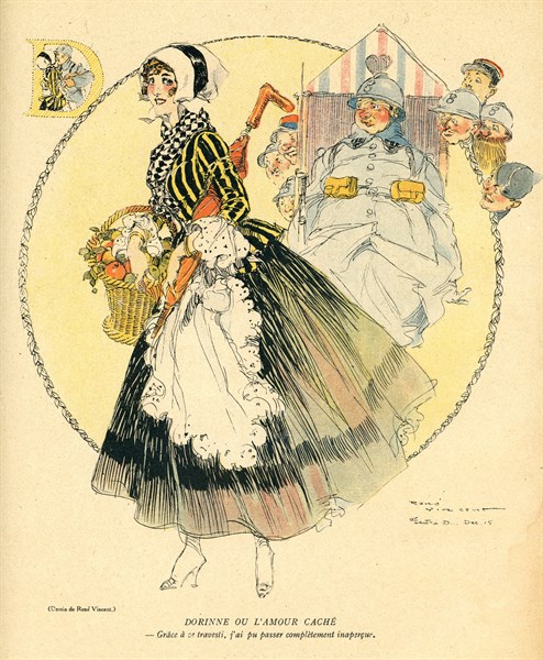 Drawing on published in La Baïonnette in 1916