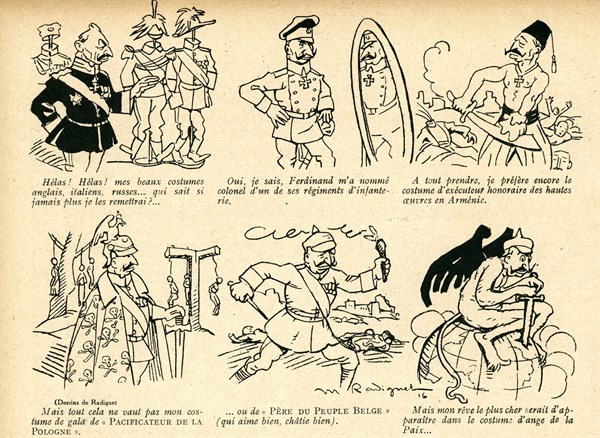 Dessin humoristique paru dans La Baïonnette n°36 du 9 mars 1916
