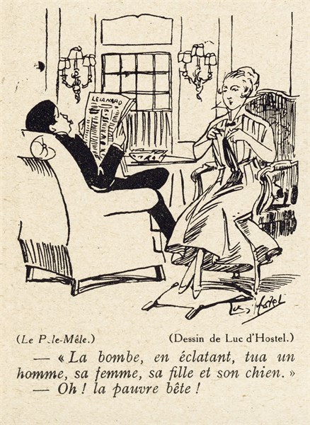 Drawing on published in La Baïonnette in 1916