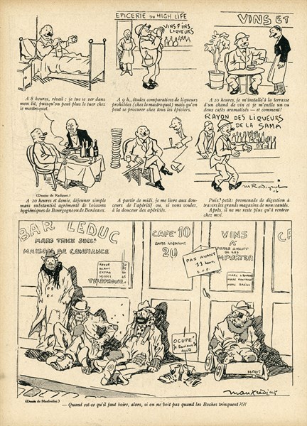 Drawing on published in La Baïonnette in 1916