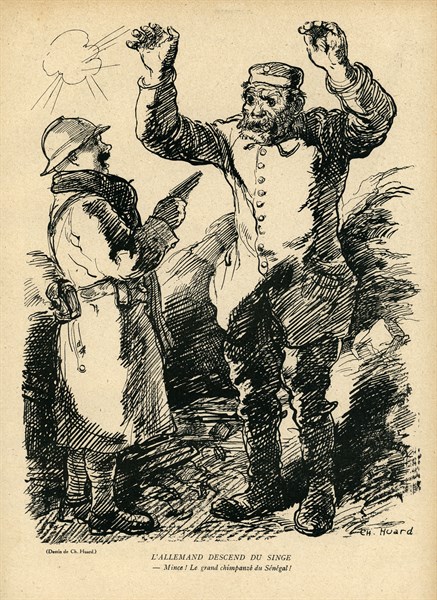 Dessin humoristique paru dans La Baïonnette n°38 du 23 mars 1916
