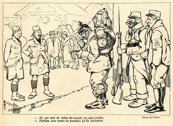 Drawing on published in La Baïonnette in 1916