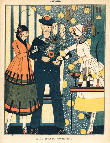 Drawing on published in La Baïonnette in 1916