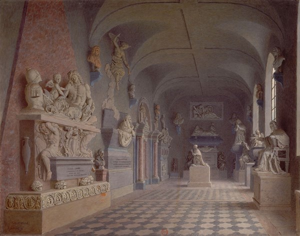 Vauzelle, Musée des Petits-Augustins. Tombs of Jacques de Souvré and Mme Lebrun, the painter's mother