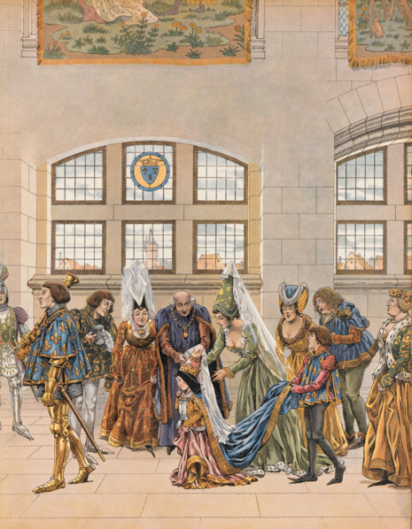 Marguerite d'Autriche est présentée au dauphin Charles, 1483